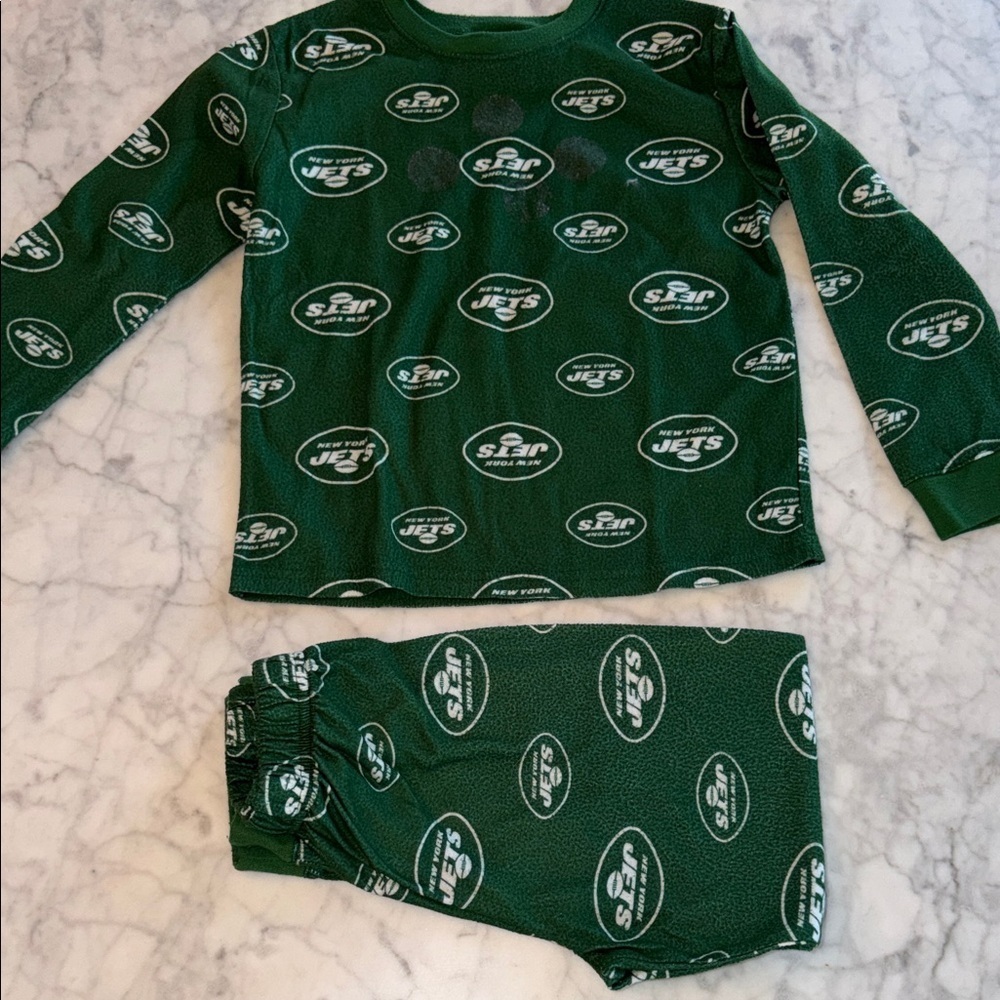 NFL Green Jets Logo Sleepwear Set 5/6Y